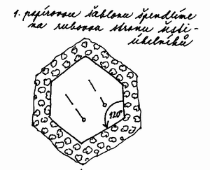 Obr.1 - Sablona z papiru