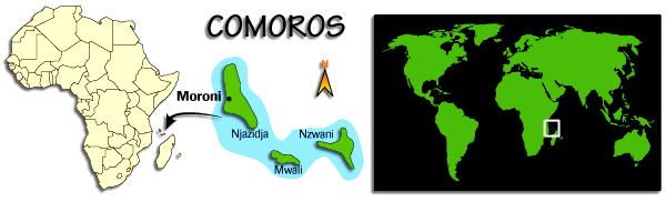 Comoros map