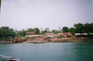 Bubaque taken from the ferry that runs between the capital, Bissau, and the Bijagos Islands. Photo by http://www.globosapiens.net